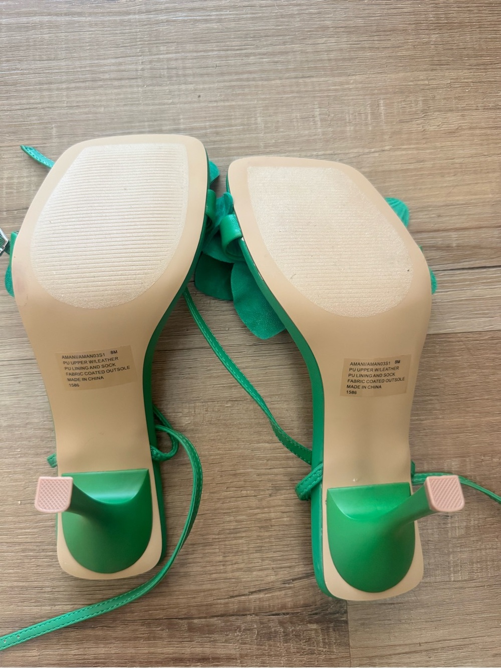 NWOT Steve Madden Women's Amani Heeled Sandal Green Size 8 Floral - Picture 5 of 7